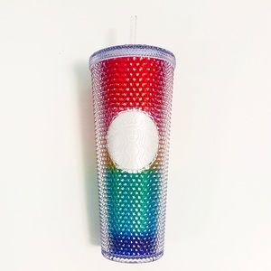 Starbucks studded rainbow tumbler cup